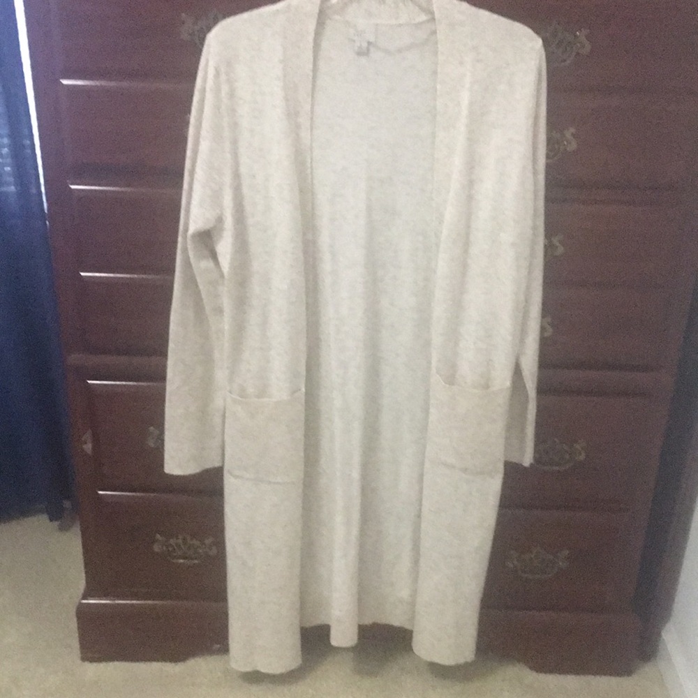 Mid calf cardigan sweater
